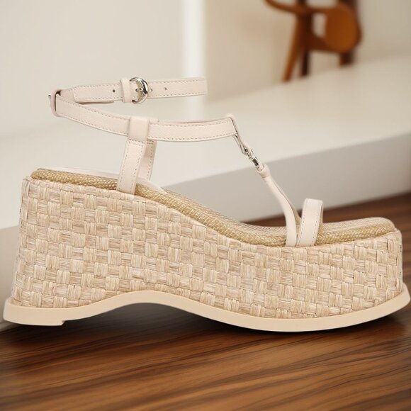 Circus NY By Sam Edelman Odette Womens Square Open Toe Sandals Vanilla Bean NIB - Picture 3 of 4